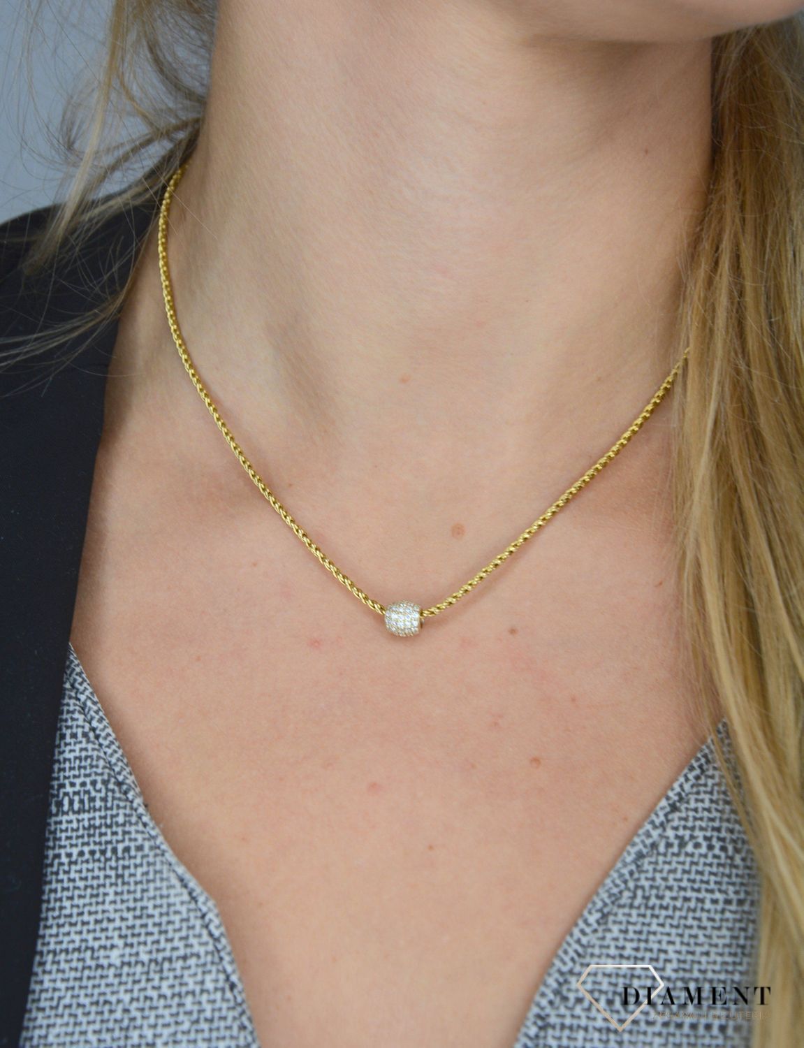 Złoty łańcuszek 585 o szerokości 2 mm DIA-LAN-1244-585 2mm.jpg